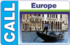 Call Europe using CALL Europe calling card.