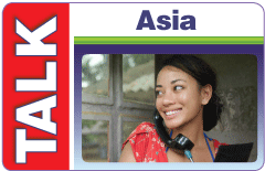 Call Asia using TALK Asia calling card.
